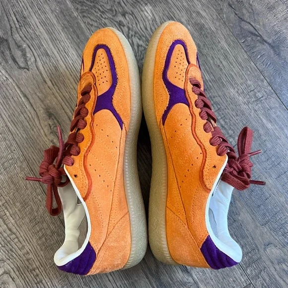 Alohas TB.490 RIFE ORANGE LEATHER SNEAKERS - Picture 9 of 13